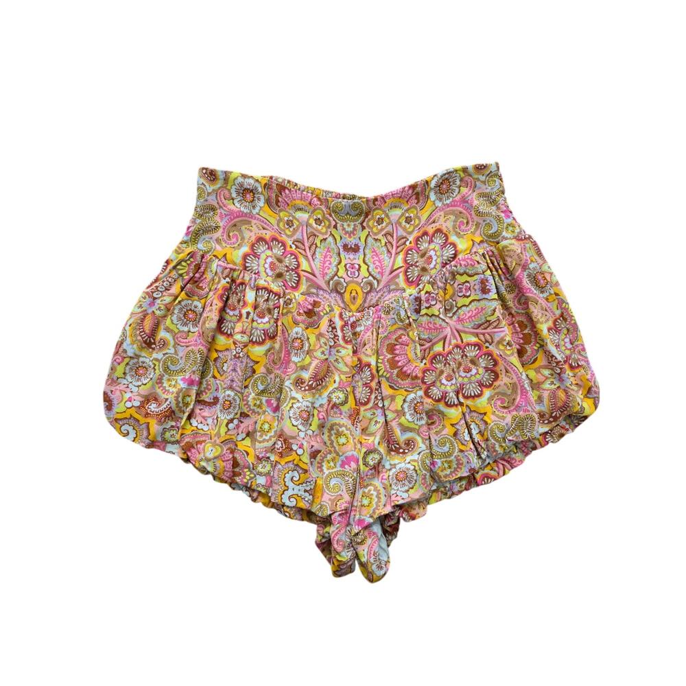 Free People La Rochelle Bubble Hem Soft Combo Shorts Size Medium